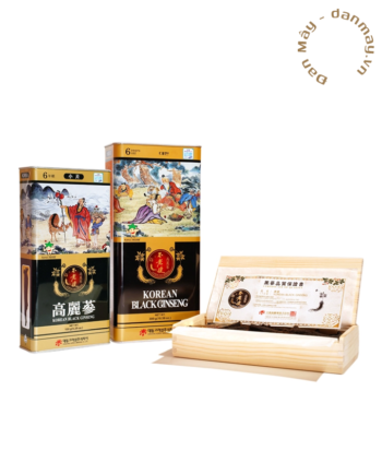 Hắc sâm khô Hàn Quốc hộp thiếc 6 năm tuổi 150g (6-10 củ)